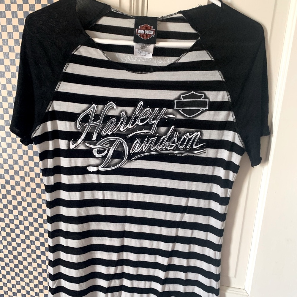 Harley Davidson striped shirt- Large